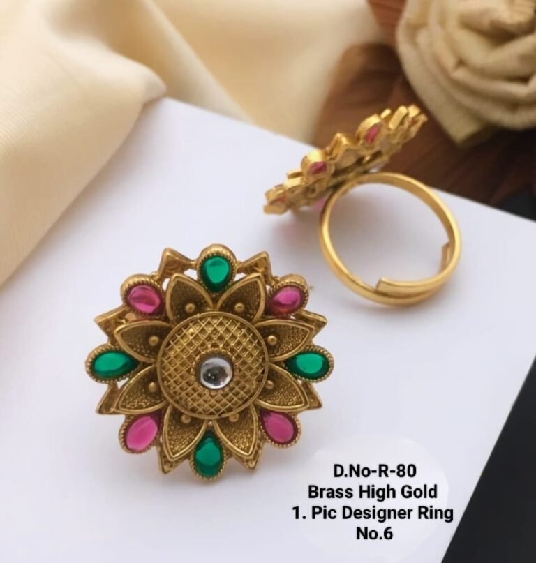 PetalGlow Designer Ring – R-80